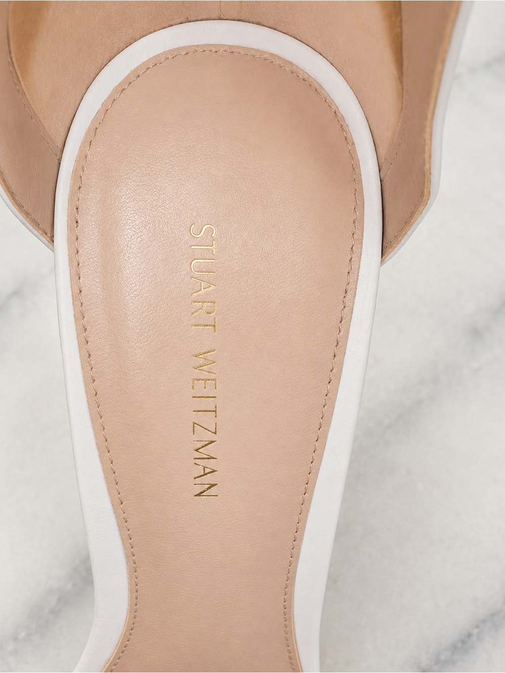 Stuart Weitzman White Leather Ankle Strap Heels – Size 8.5 - Picture 5 of 8